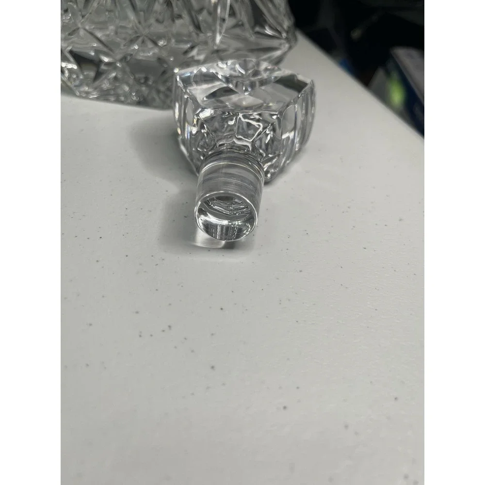 VTG OLYMPIC BLOCK 24% Leaded Cut Crystal Decanter Poland Whiskey FREE SHIPPING*